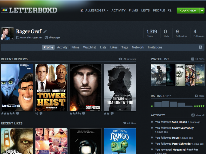 Letterboxd - Social Media at the Movies