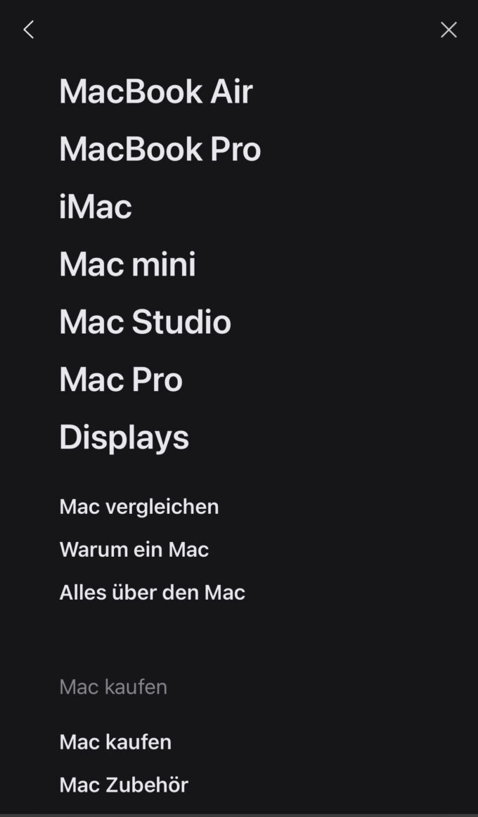 Icons und das Redesign der Apple Website